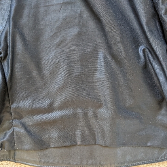 Dkny Black Leather Motorcycle Vest - Picture 11 of 14